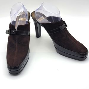 STUART WEITZMAN Brown Suede Heels Size 11M S1028